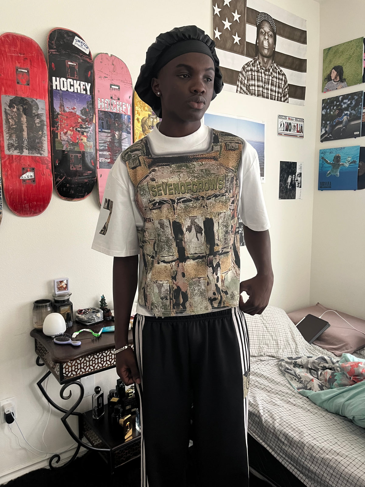 07 CAMO VEST BOXY TEE